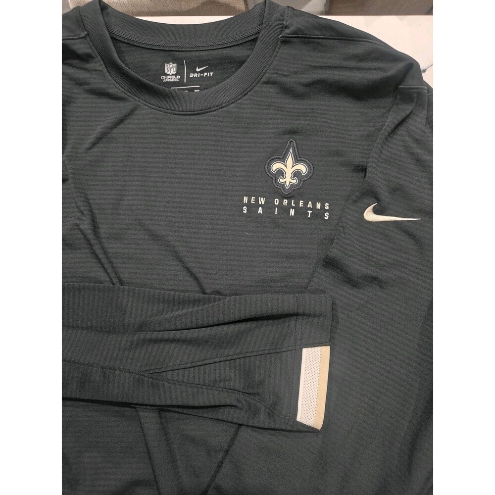 New Orleans Saints Shirt Mens XXL Football Nike On Field Dri-Fit Long Sleeve